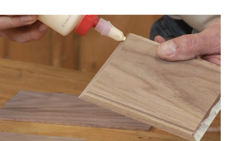 Gluing a piece of wood