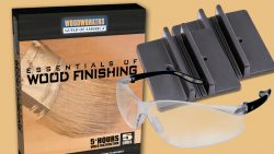 Essentials of Wood Finishing DVD with Glasses and Clamps