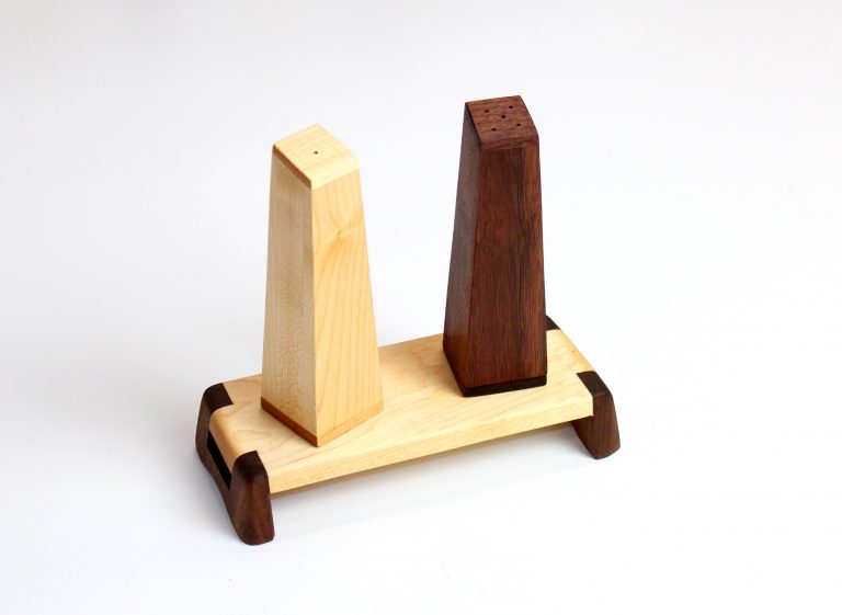 Wooden salt and pepper shakers