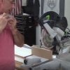 Man with a miter saw