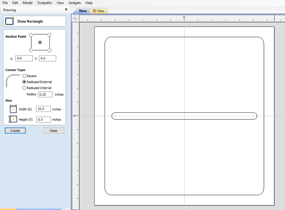 drawing a rectangle on a program