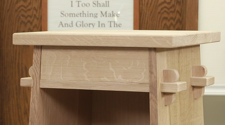 Wooden bookshelf