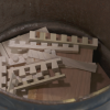 Wood pieces in a bucket