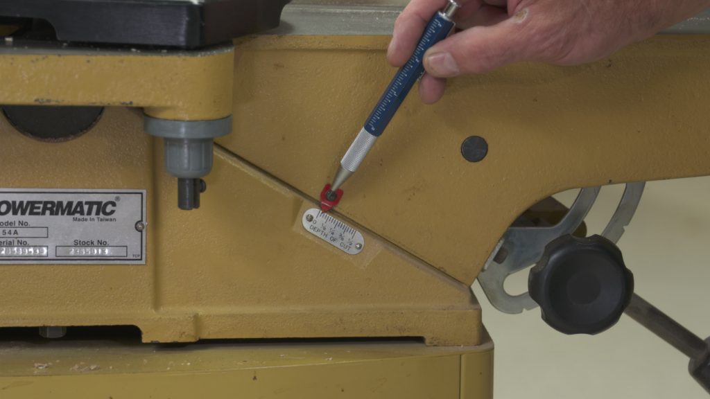 Setting up a wood working machine