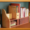 Wooden breadbox with shelf