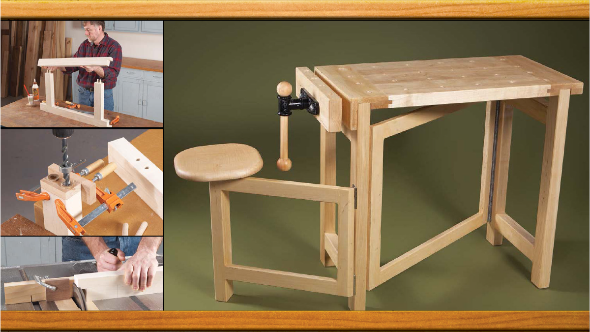 Folding Work Table Woodworking Plan