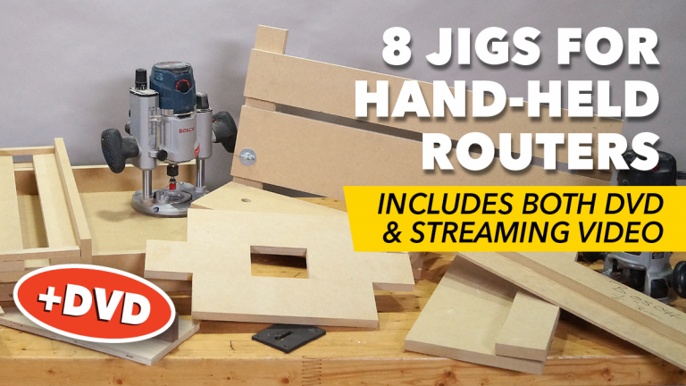 8 jigs for hand-held routers DVD
