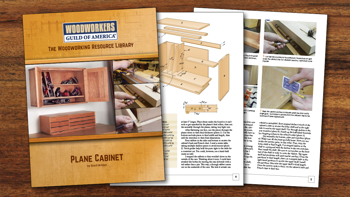 Plane Cabinet Plan Woodworkers Guild Of America