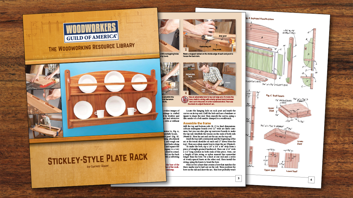 Stickley-Style Plate Rack plans