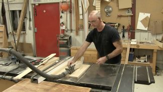 Person using a table saw
