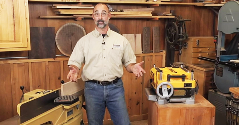 man with a jointer and a planer