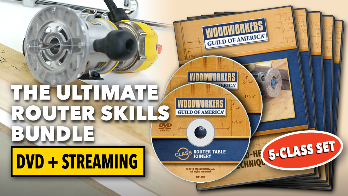 Product image forThe Ultimate Router Skills 5-Class Set (DVD + Streaming)featured slide