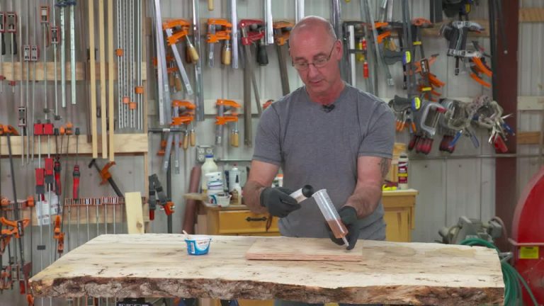 Man in a wood working workshop