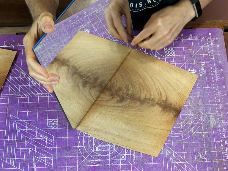 How to Create a Simple Veneer Book Match Without Special Tools WoodWorkers Guild of America