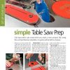 Simple Table Saw Prep article