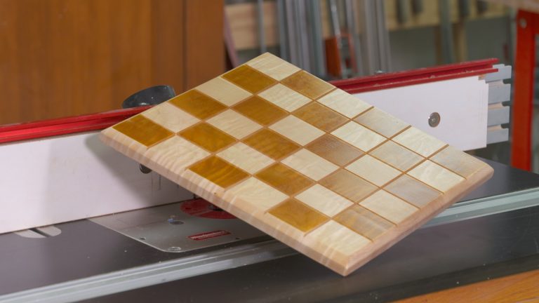 Wooden checker board