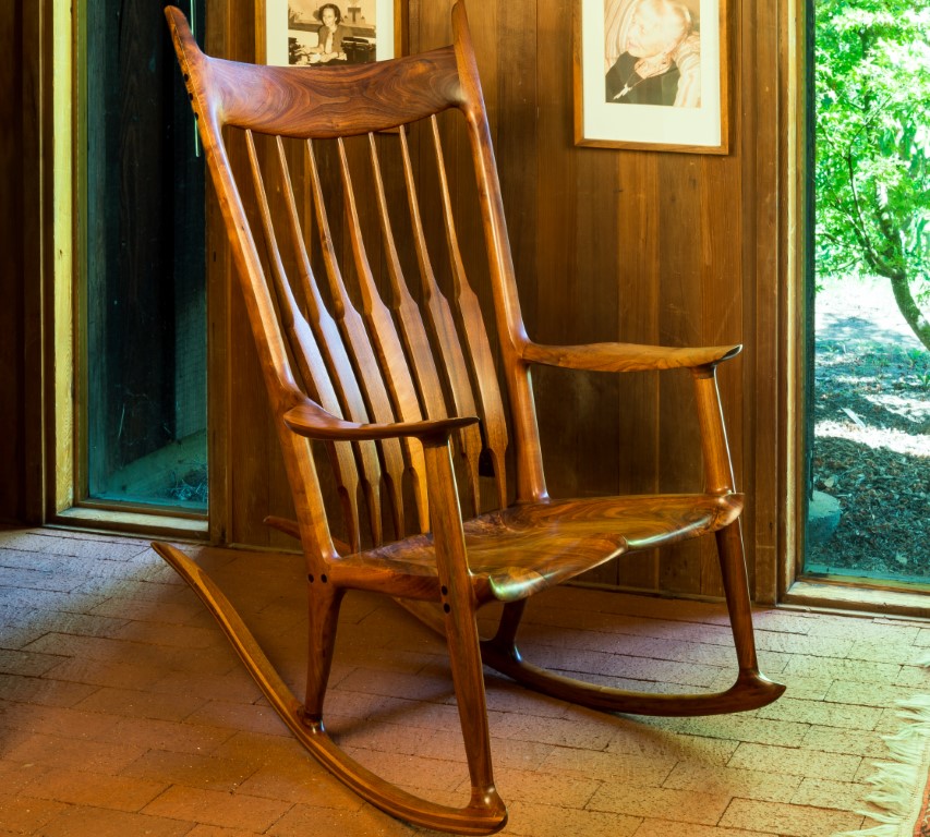 wooden rocking chair