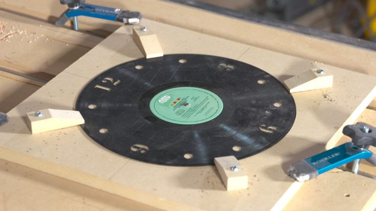 Making a clock from a vinyl record