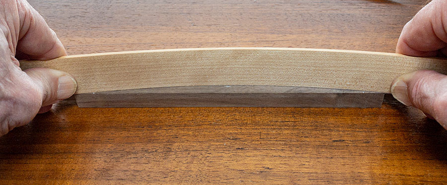 bending wood to make an arc