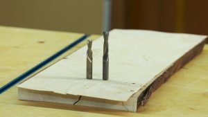 Router bits in wood