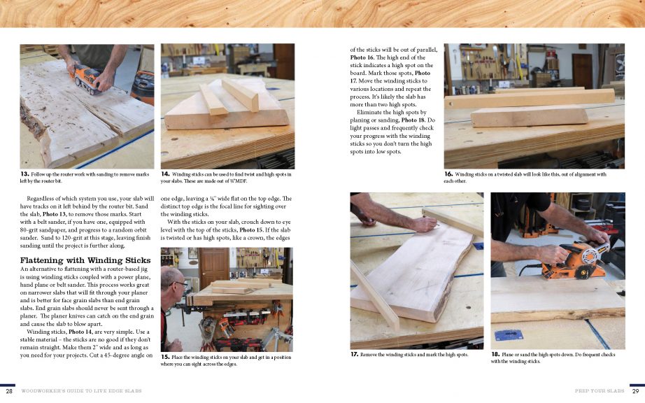 Guide to Live Edge Slabs book pages