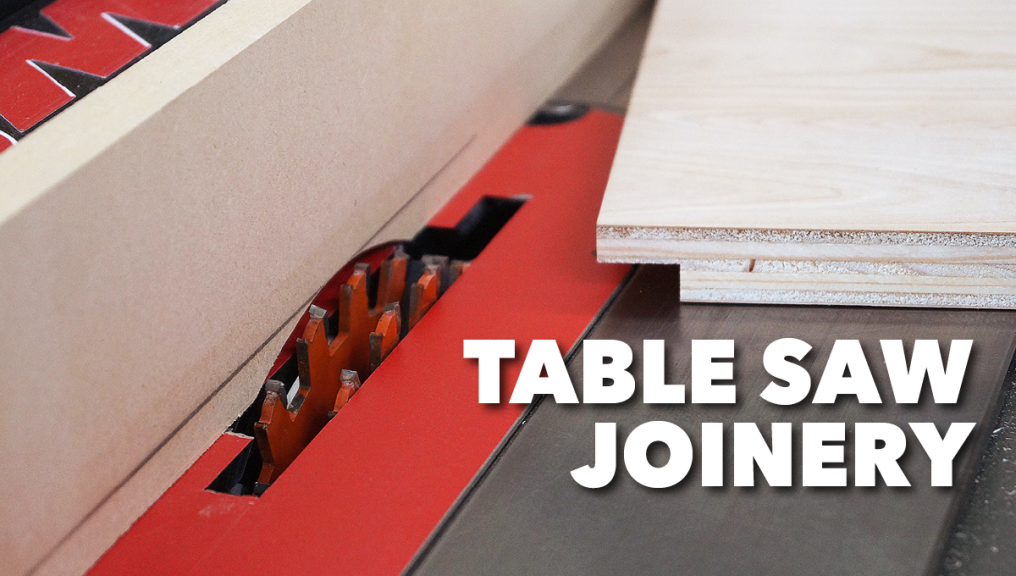 Table saw with wood pieces