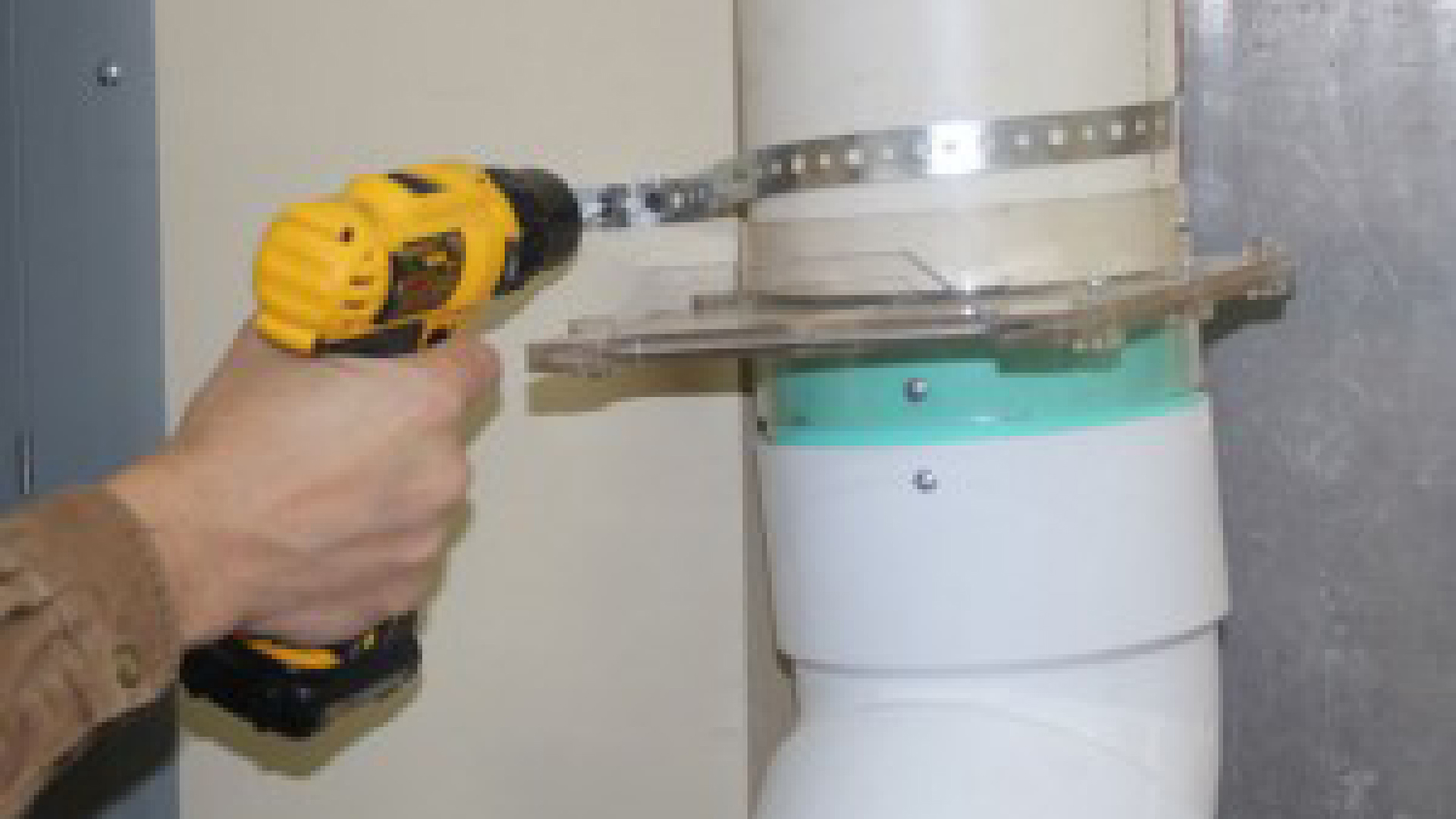 drilling a large piece for dust collecting