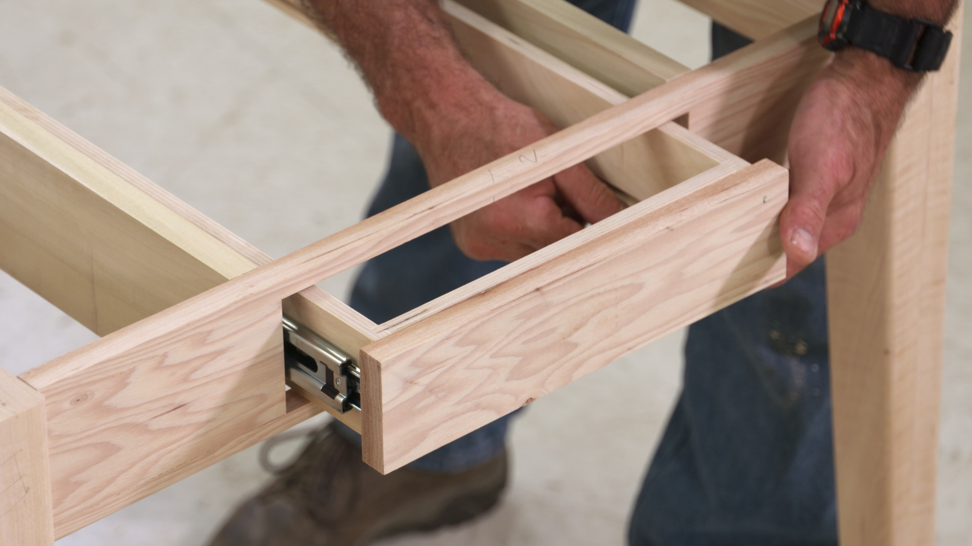 Install the Drawer Slides and Drawer Front