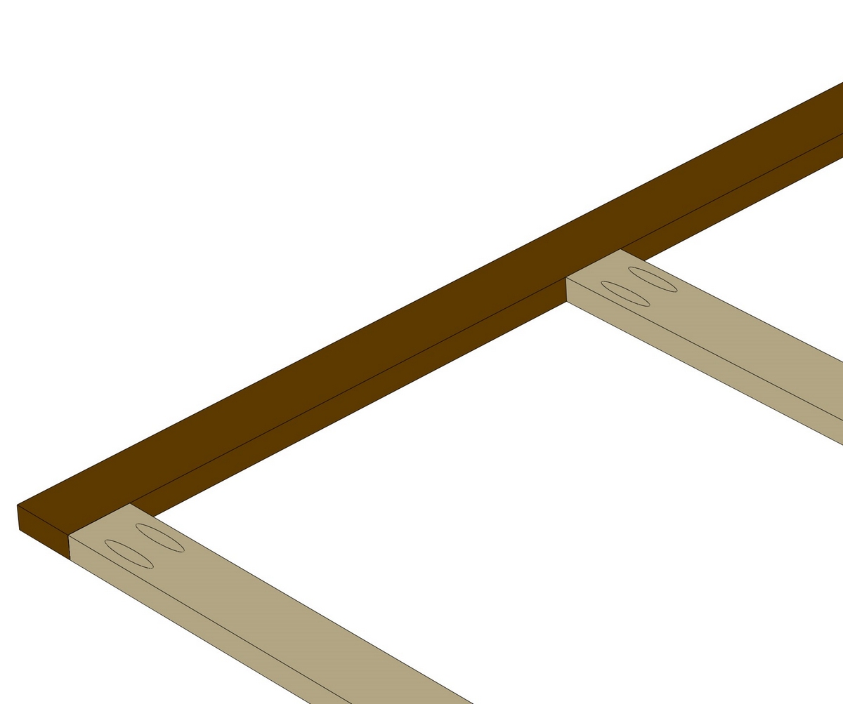 digital illustration of a pocket-hole joinery