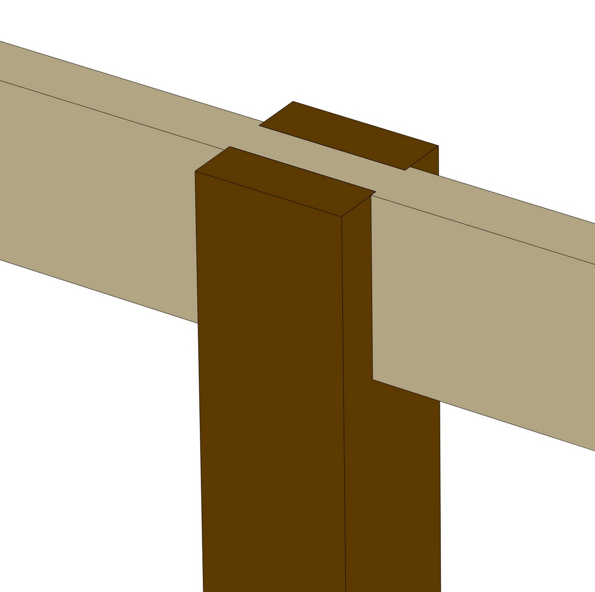 digital illustration of a bridle joint