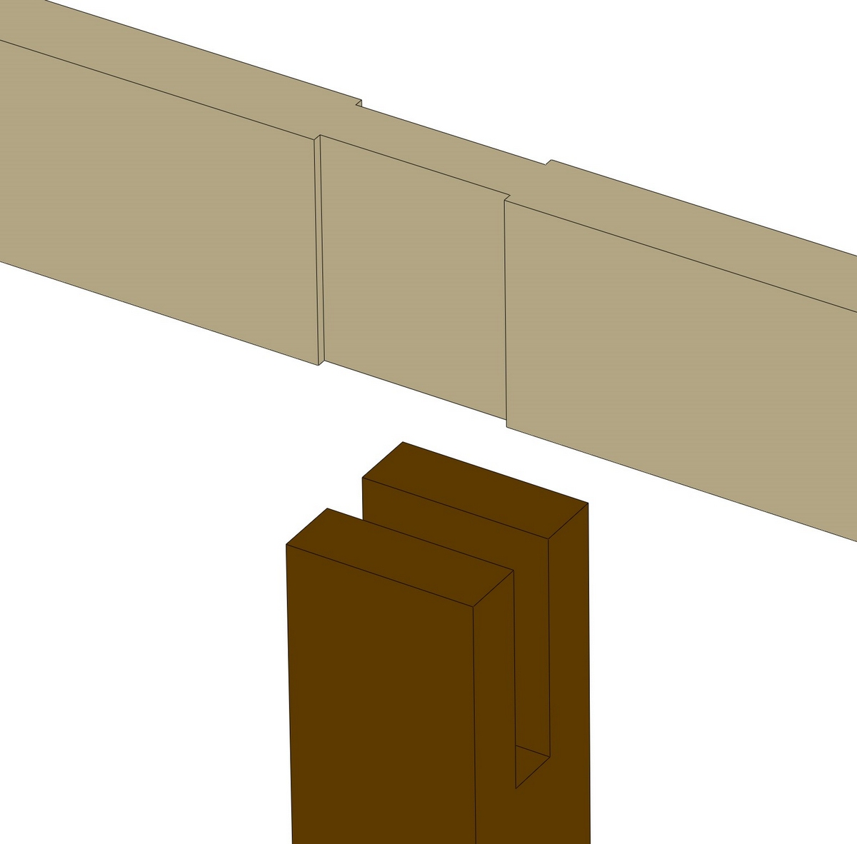 digital illustration of a bridle joint