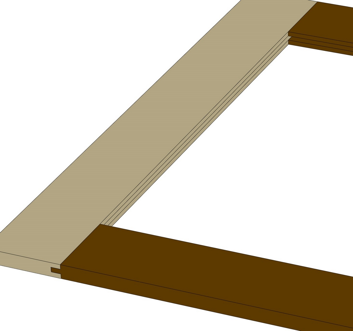 digital illustration of a tongue and groove joints