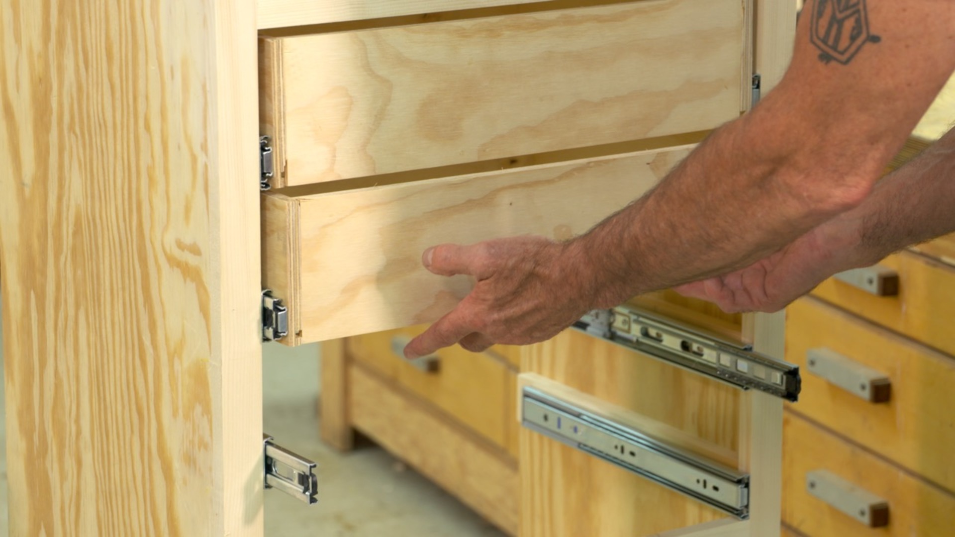 Install Drawers and Drawer Fronts