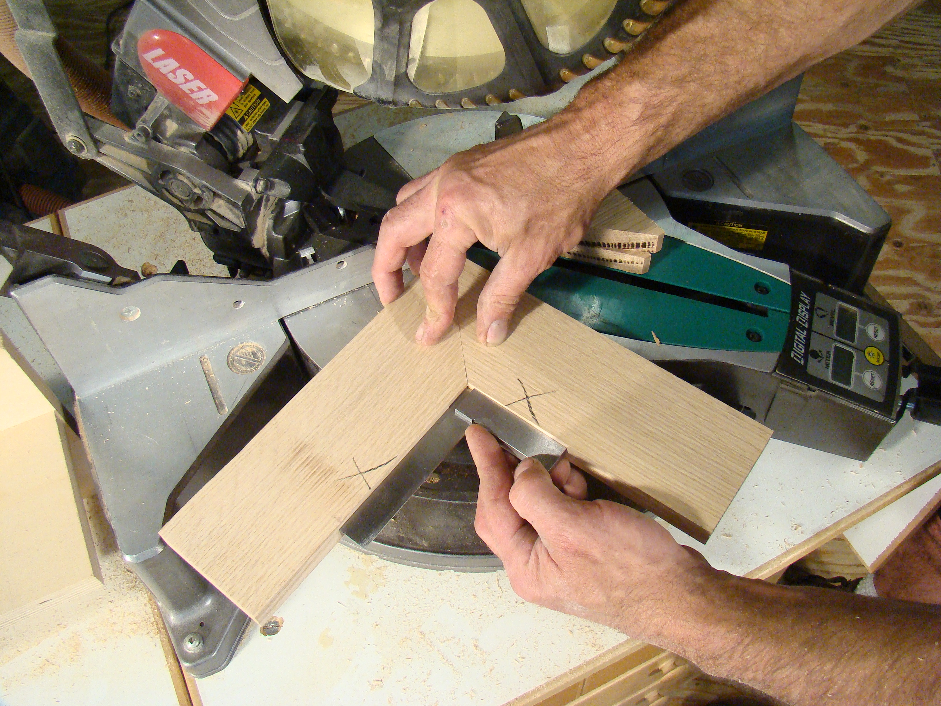 Setting up a miter saw