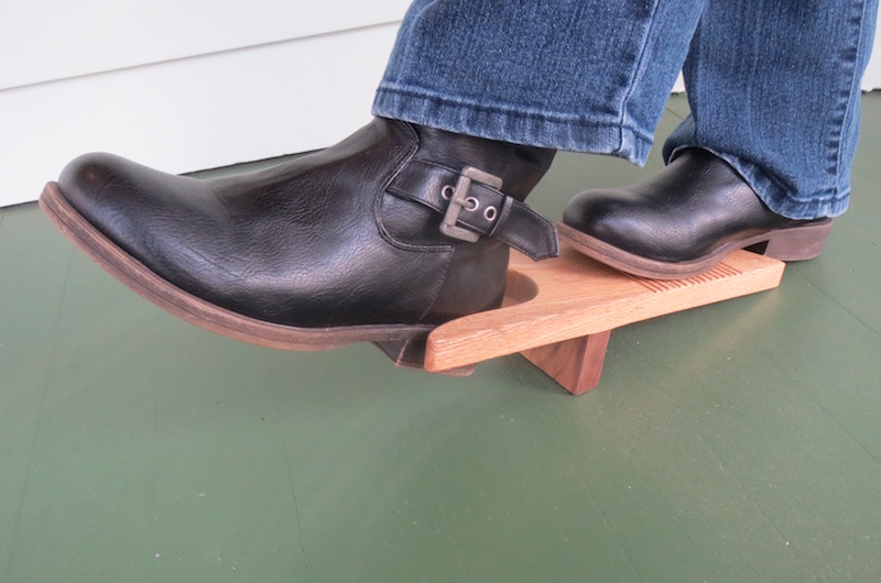 DIY Wooden Boot Jack with Leather Shoe Puller 