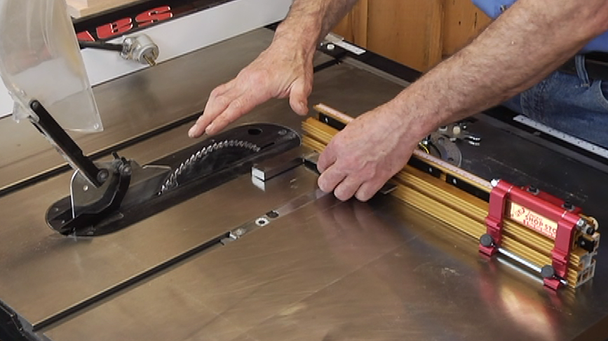 Using a table saw