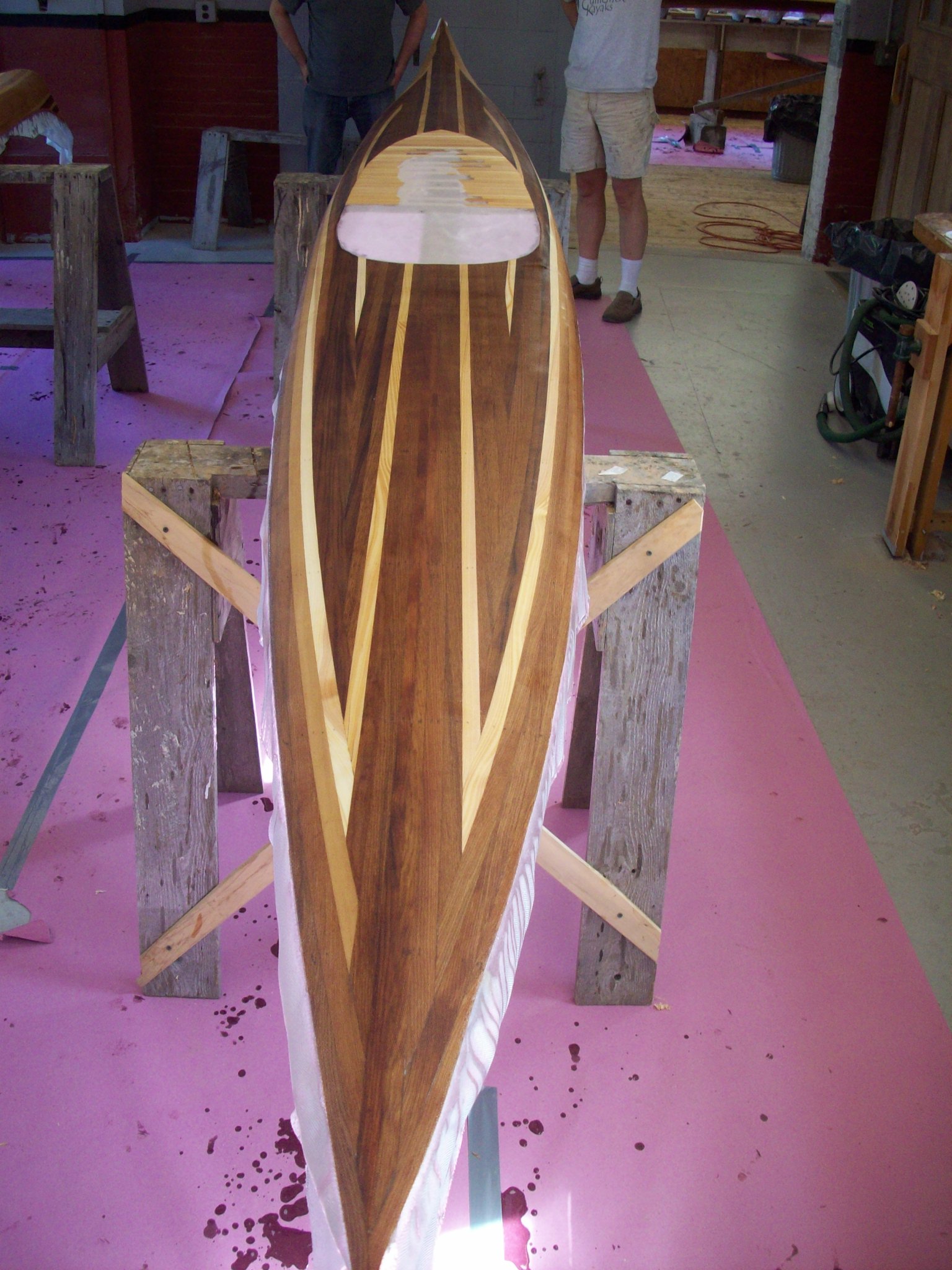 The completed top of the kayak