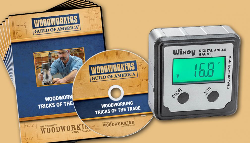 Woodworking Tricks of the Trade DVD and digital angle gauge