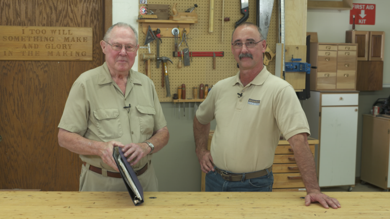 Two men in a workshop