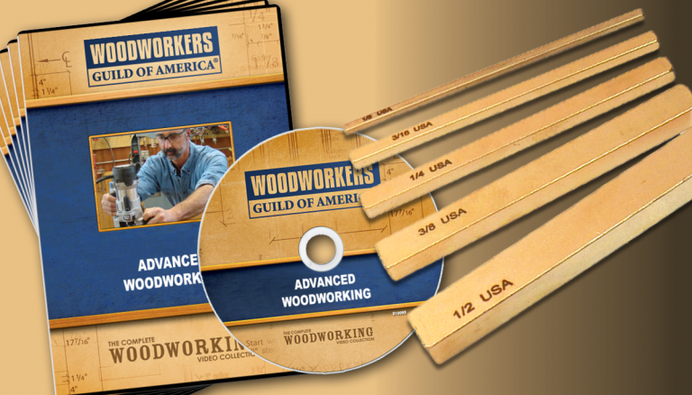 Advanced woodworking DVD with brass gauges