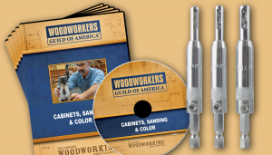 Cabinets, Sanding and Color DVD and Self Centering Hinge Set