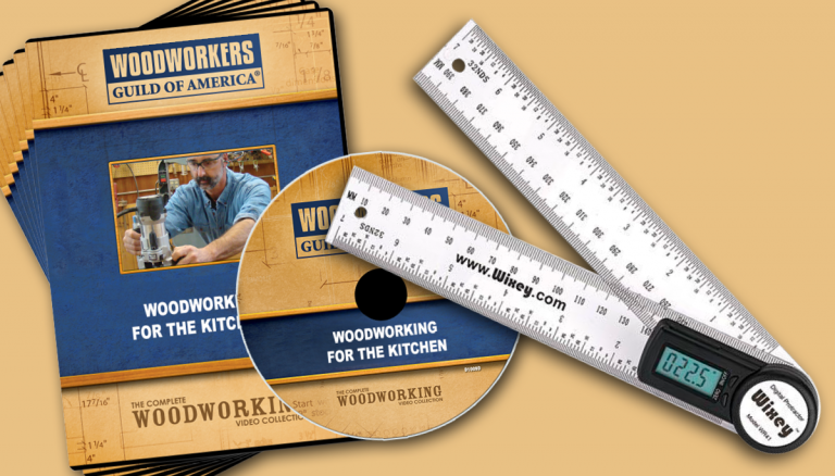 Woodworking for the Kitchen 7-DVD Set + FREE Digital Protractor/Ruler