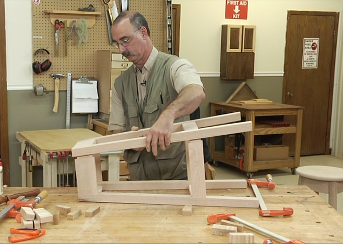 Making a wooden stool