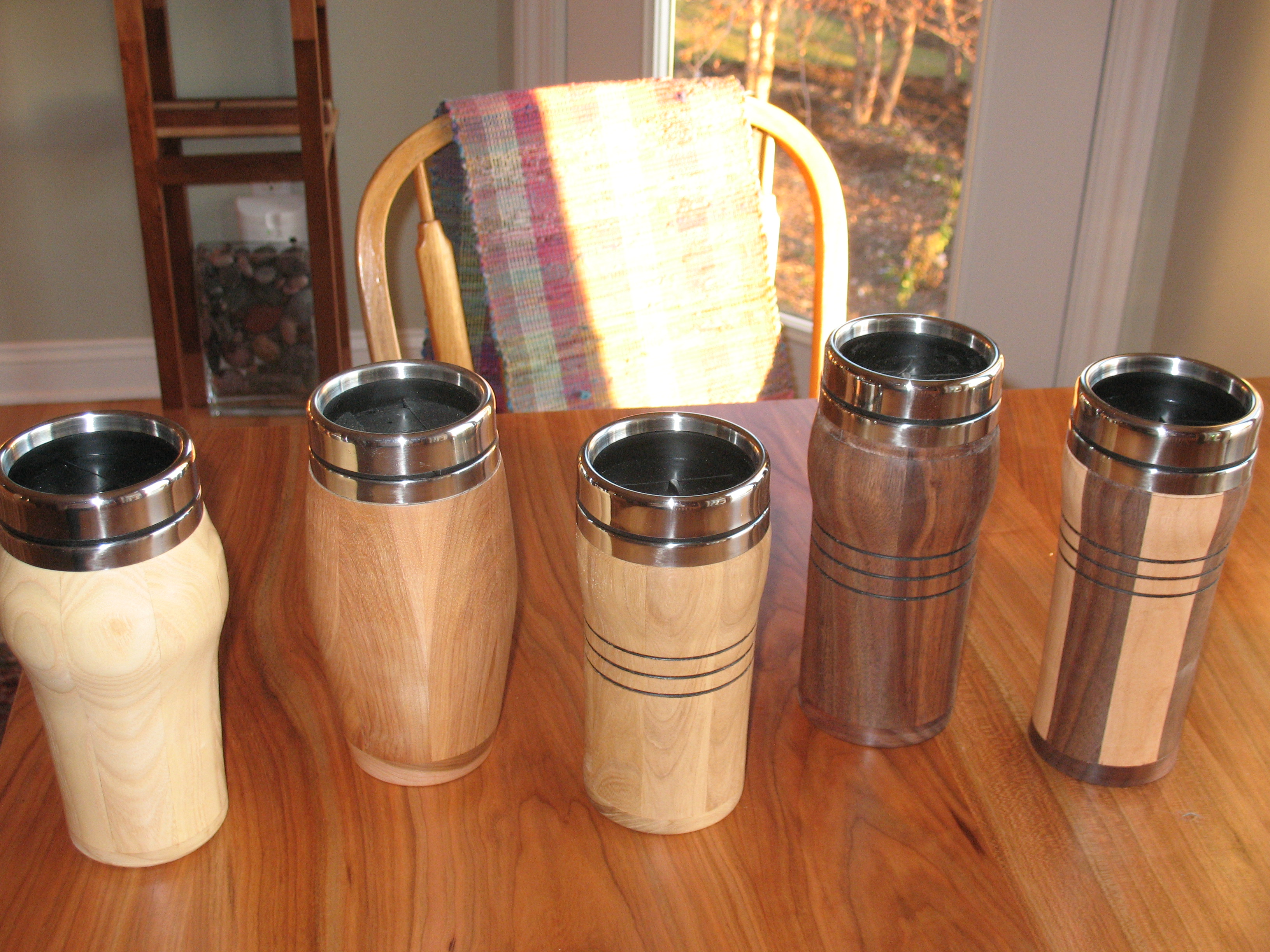 coffee travel mug wood