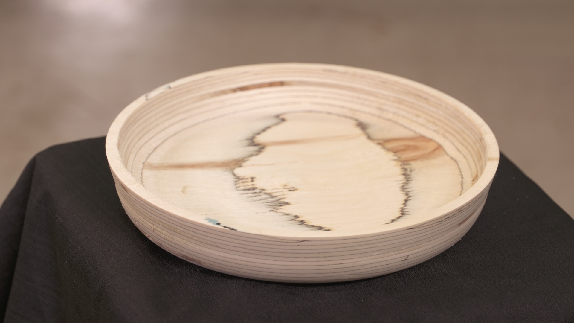 Turned bowl from laminated beam